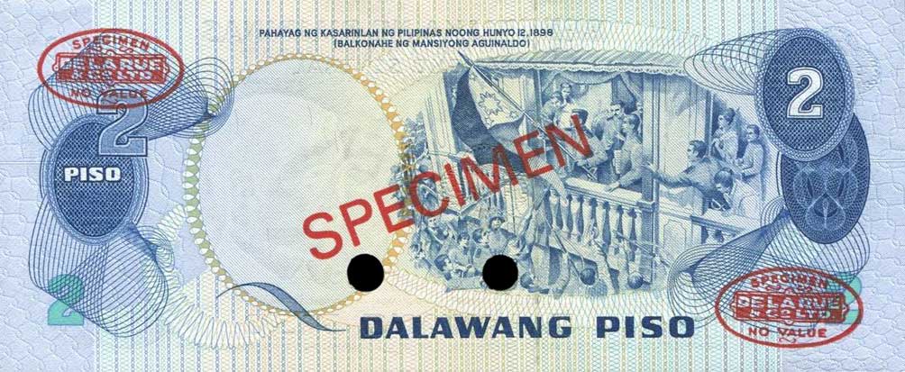 Back of Philippines p159s2: 2 Piso from 1978