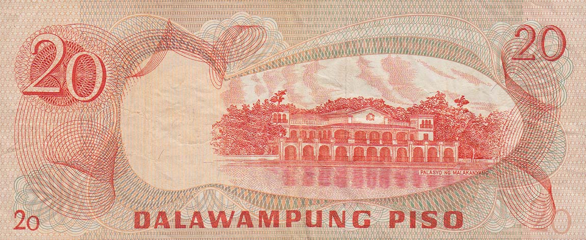 Back of Philippines p162a: 20 Piso from 1978