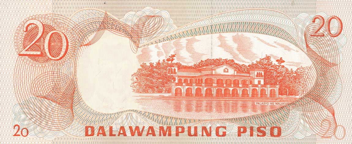 Back of Philippines p162b: 20 Piso from 1978