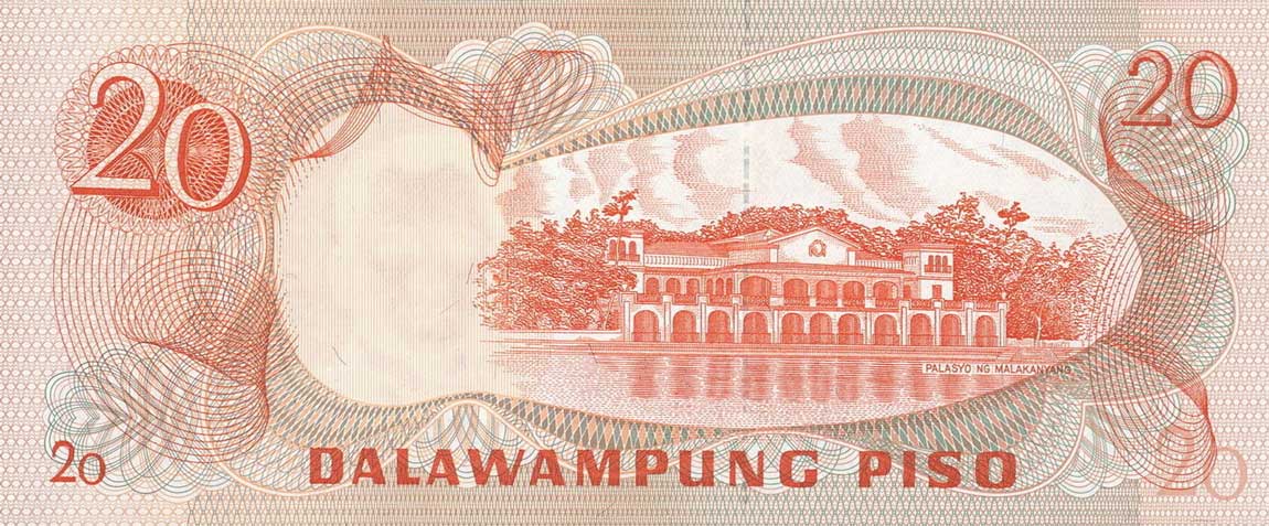 Back of Philippines p162c: 20 Piso from 1978