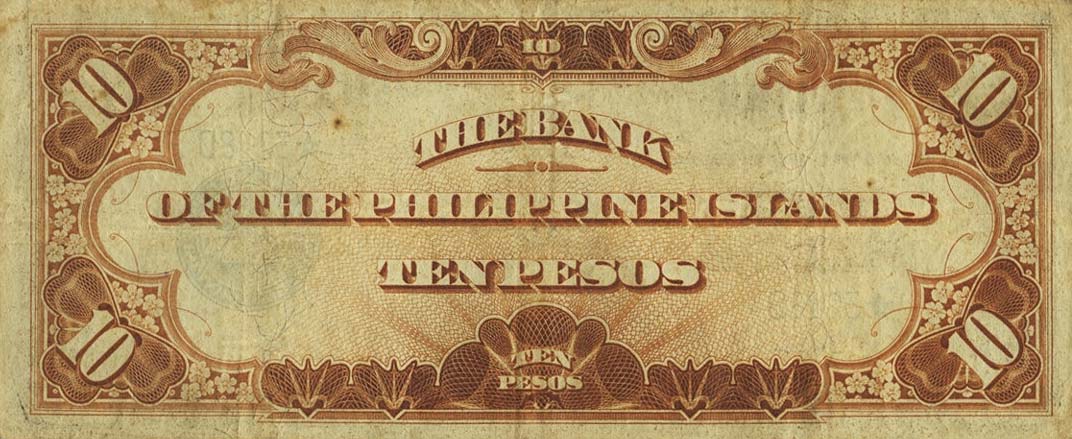 Back of Philippines p17r: 10 Pesos from 1928