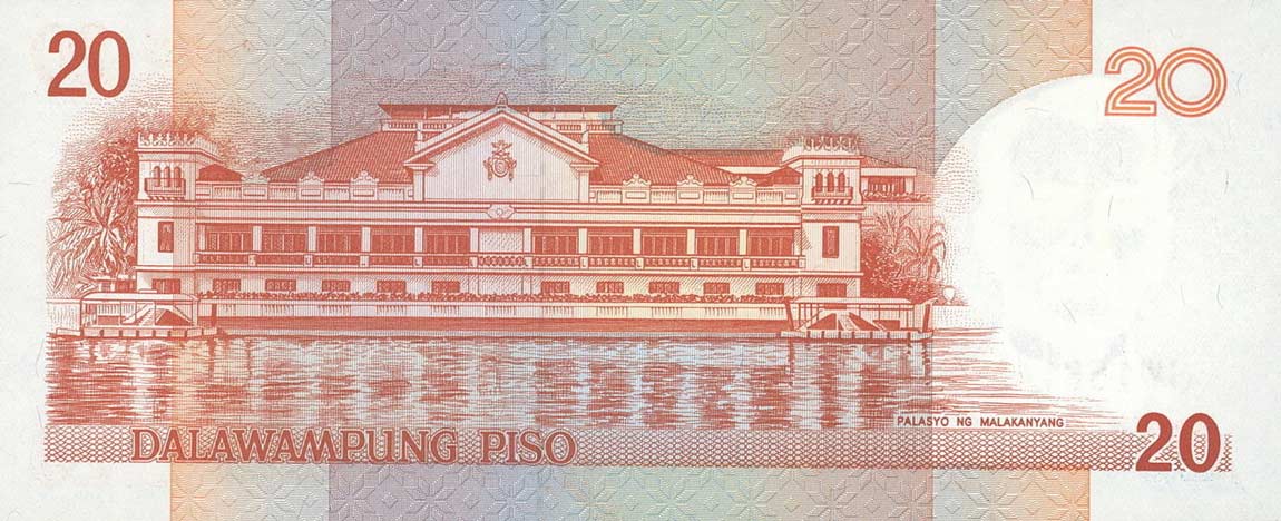 Back of Philippines p182b: 20 Piso from 1997