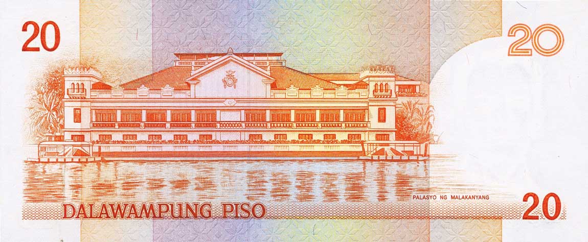 Back of Philippines p182s1: 20 Piso from 1997