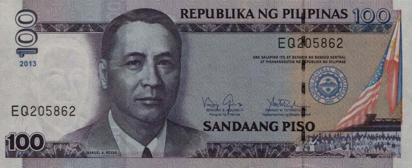 Front of Philippines p194d: 100 Piso from 2010