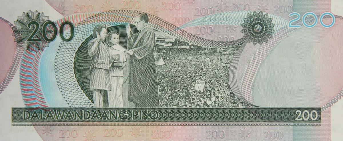 Back of Philippines p195b: 200 Piso from 2007