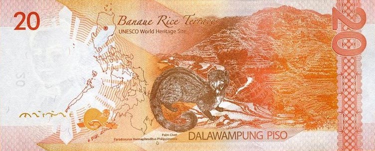 Back of Philippines p206a: 20 Pesos from 2010