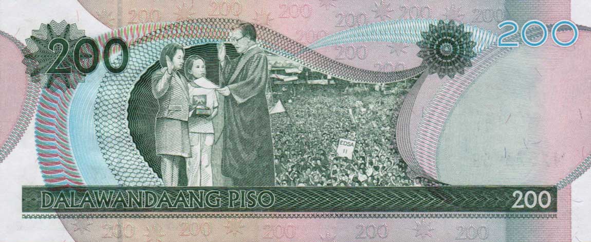 Back of Philippines p214: 200 Piso from 2011