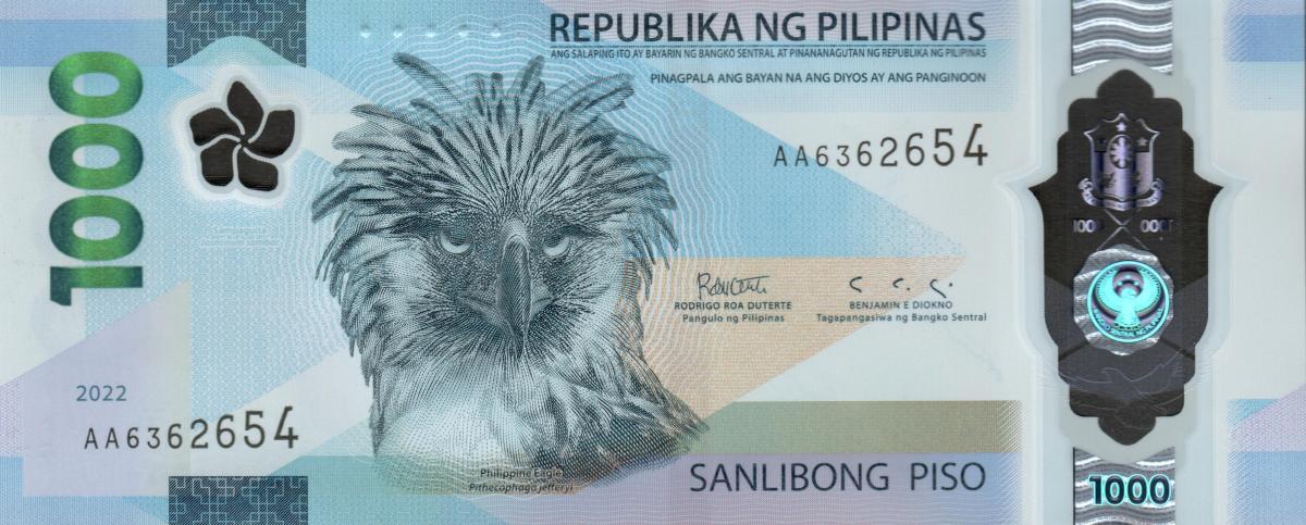 Front of Philippines p230a: 1000 Pesos from 2022