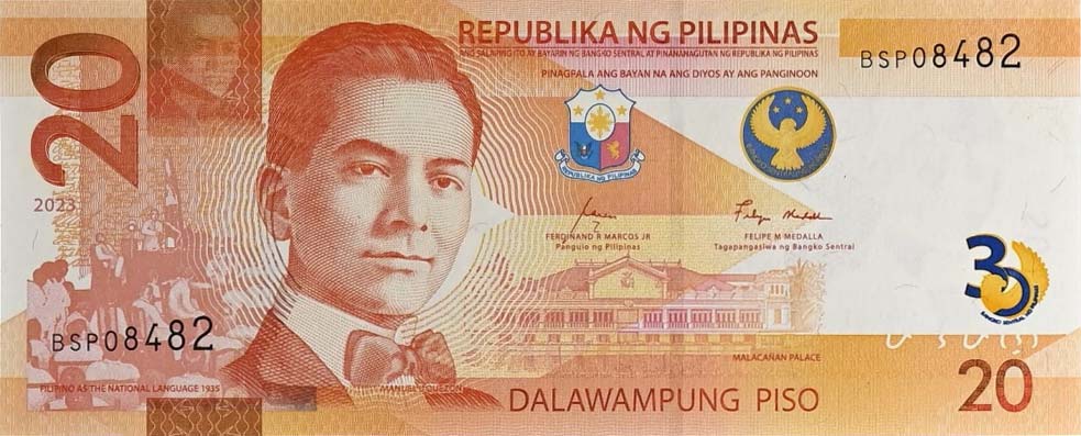 Front of Philippines p236a: 20 Pesos from 2023