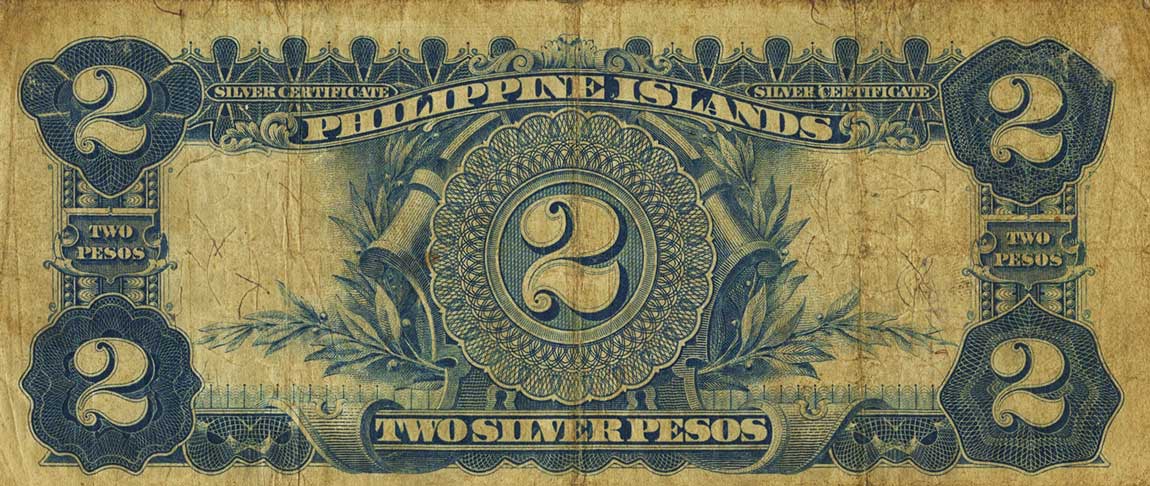 Back of Philippines p25b: 2 Pesos from 1903