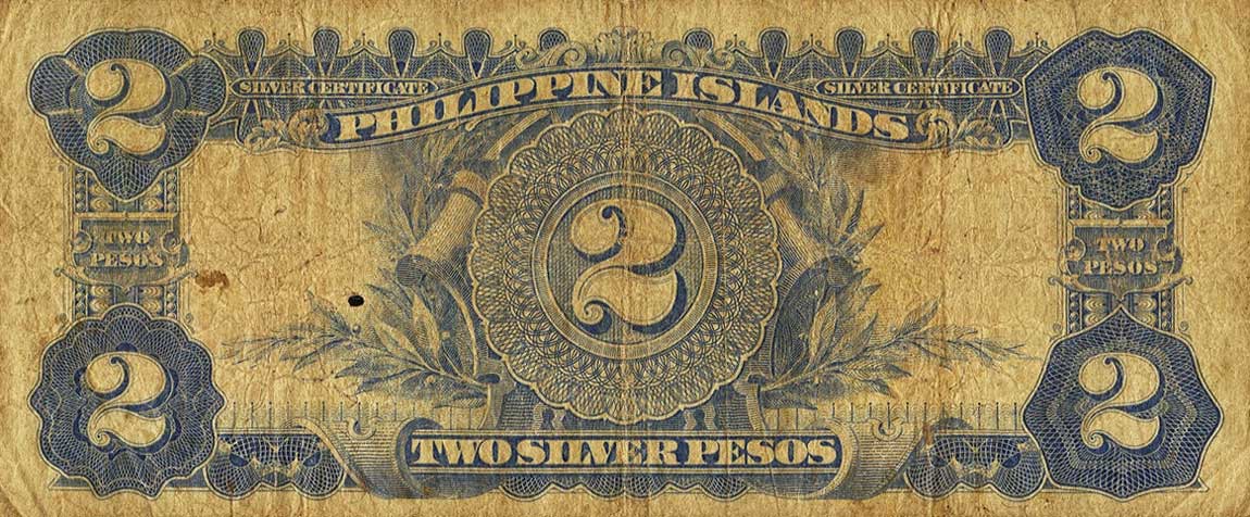 Back of Philippines p32b: 2 Pesos from 1906