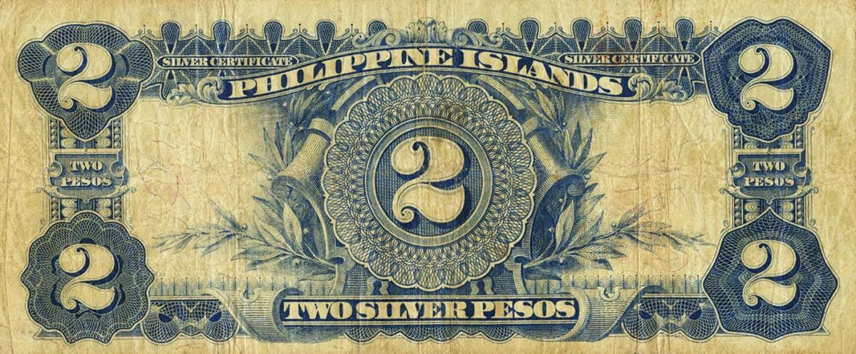 Back of Philippines p32d: 2 Pesos from 1906