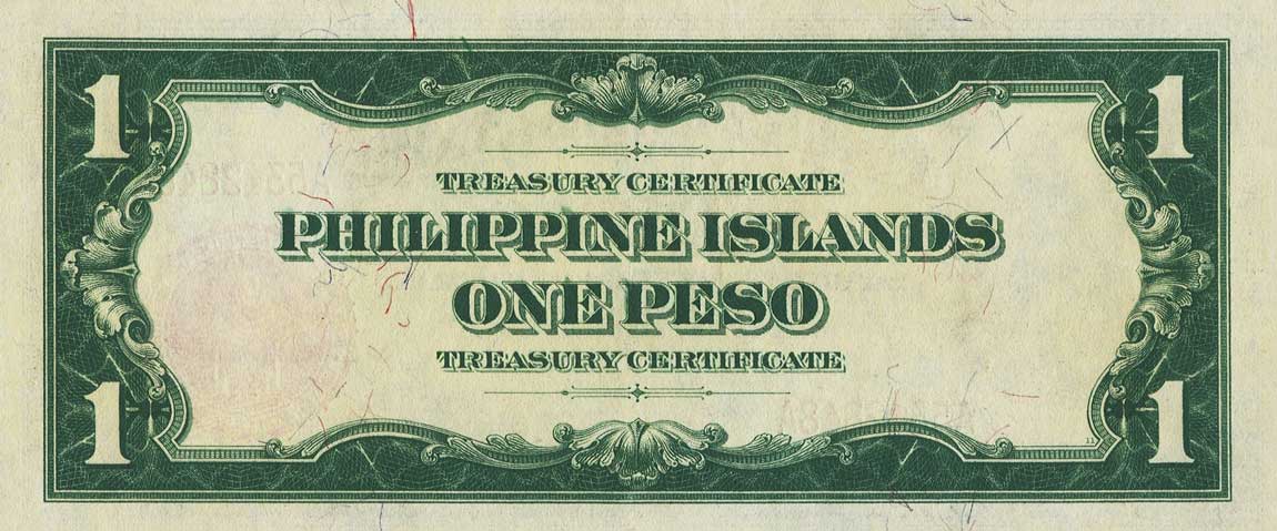 Back of Philippines p60b: 1 Peso from 1918