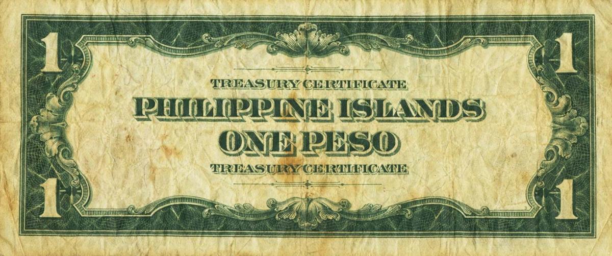 Back of Philippines p60r1: 1 Peso from 1918