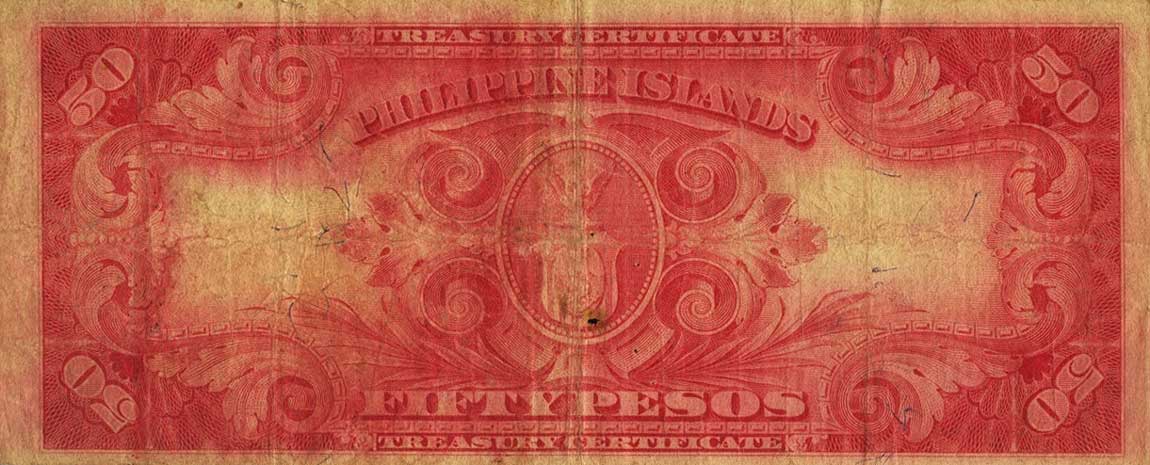 Back of Philippines p65b: 50 Pesos from 1918