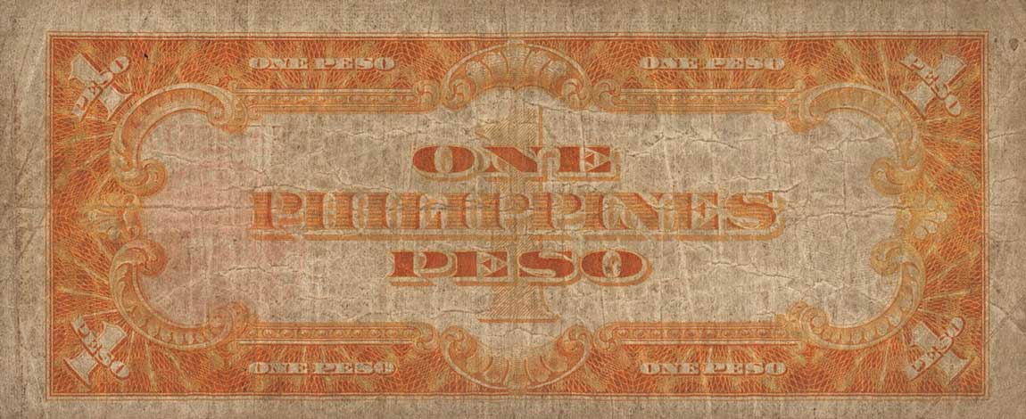 Back of Philippines p89a: 1 Peso from 1941