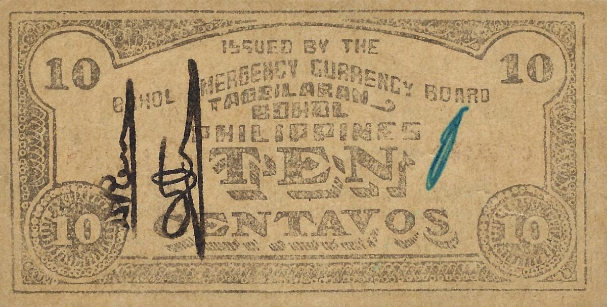 Back of Philippines pS131d: 10 Centavos from 1942