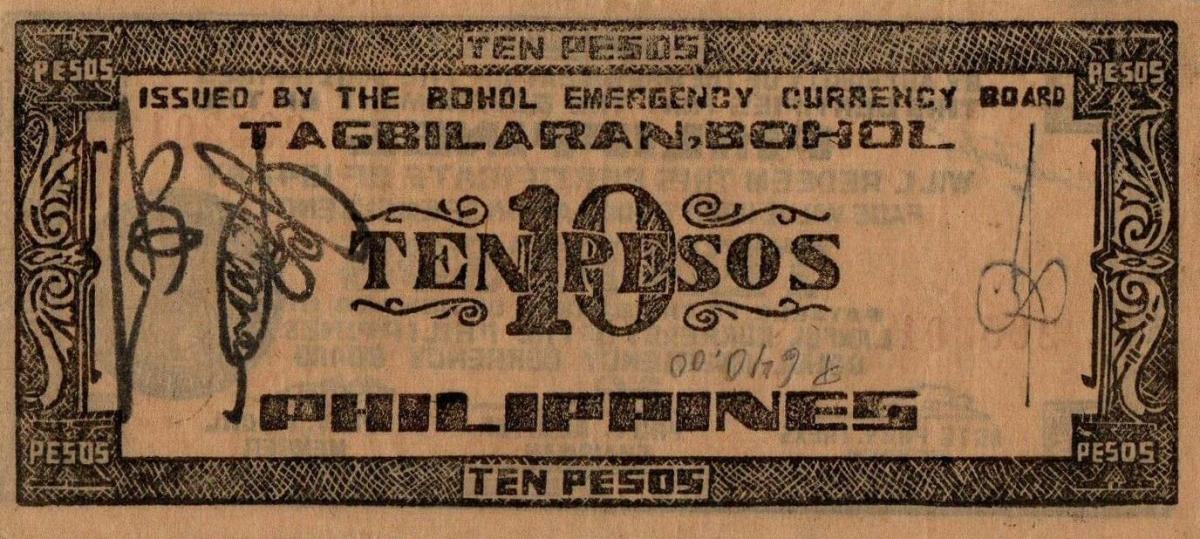 Back of Philippines pS137x: 10 Pesos from 1942