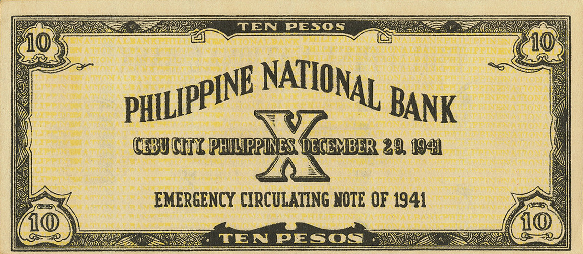 Back of Philippines pS217b: 10 Pesos from 1941