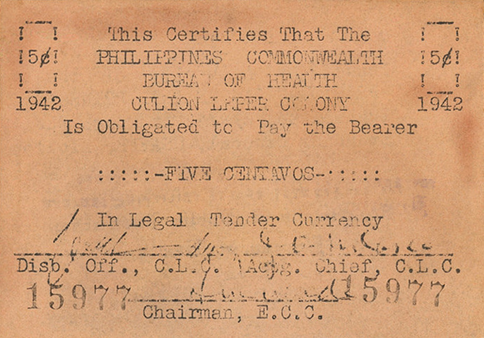 Front of Philippines pS252: 5 Centavos from 1942