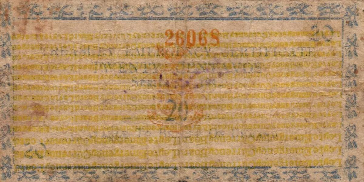 Back of Philippines pS393: 20 Centavos from 1942