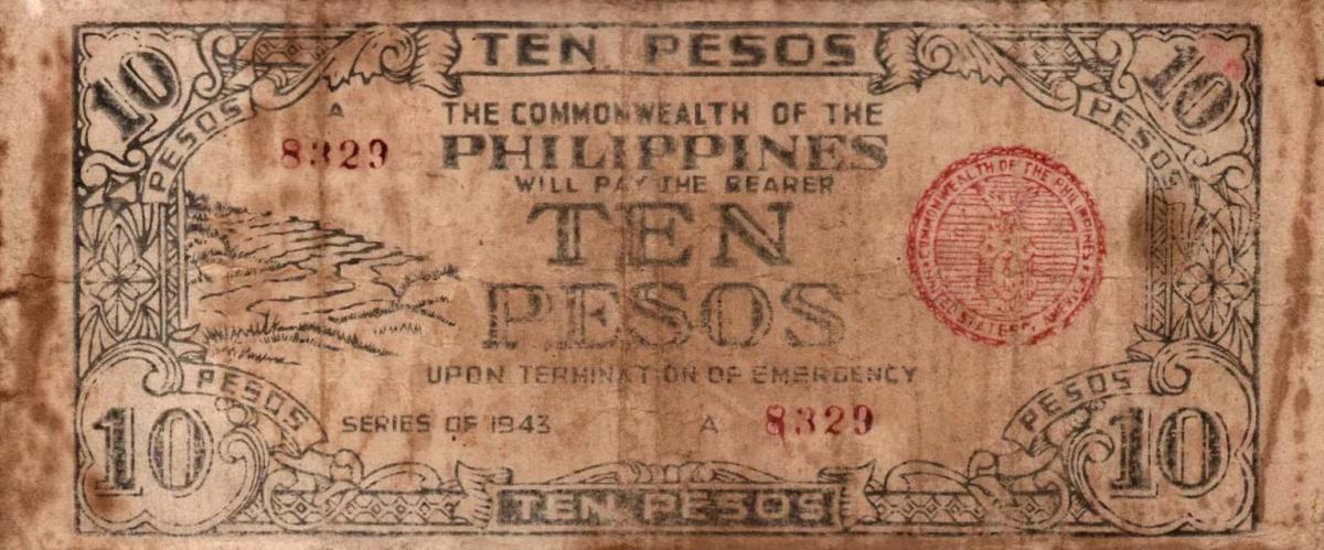 Front of Philippines pS408a: 5 Pesos from 1943