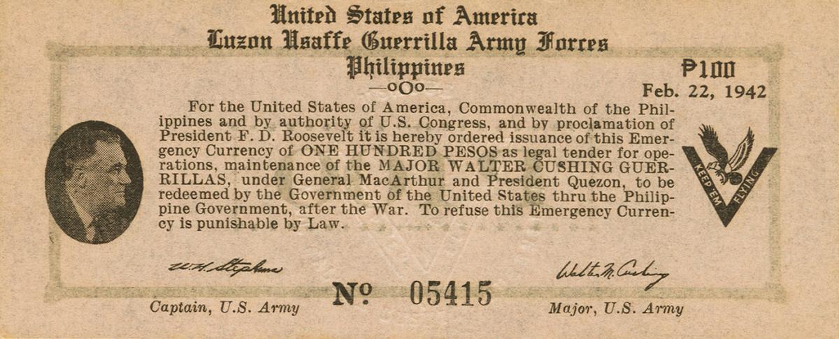 Front of Philippines pS421: 100 Pesos from 1942