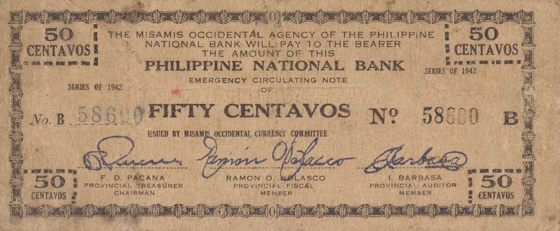 Front of Philippines pS575a: 50 Centavos from 1942