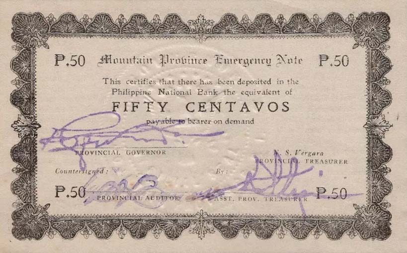 Front of Philippines pS594b: 50 Centavos from 1942