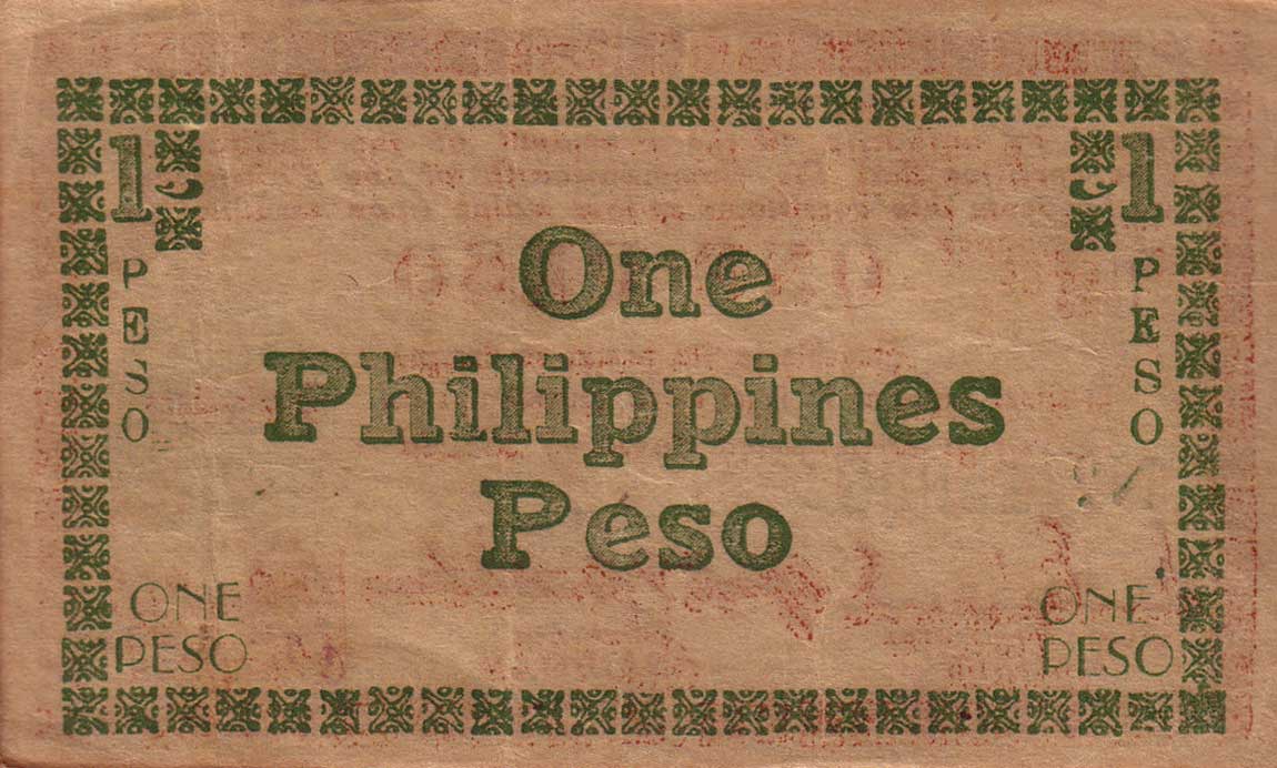 Back of Philippines pS661a: 1 Peso from 1943