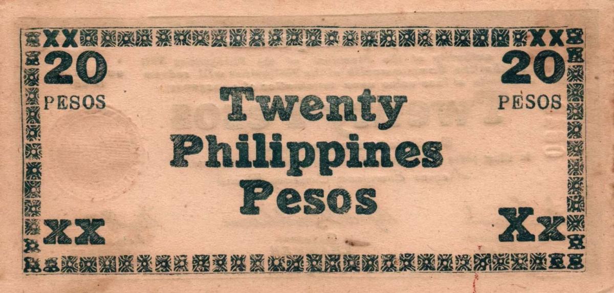 Back of Philippines pS685: 20 Pesos from 1945