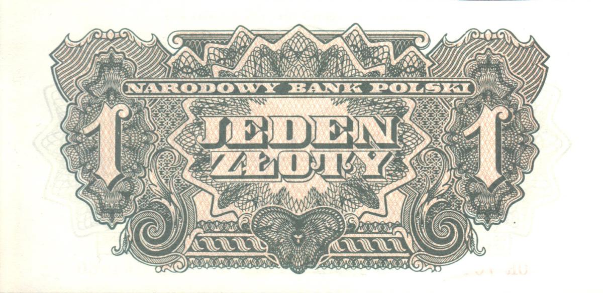 Back of Poland p105b: 1 Zloty from 1974