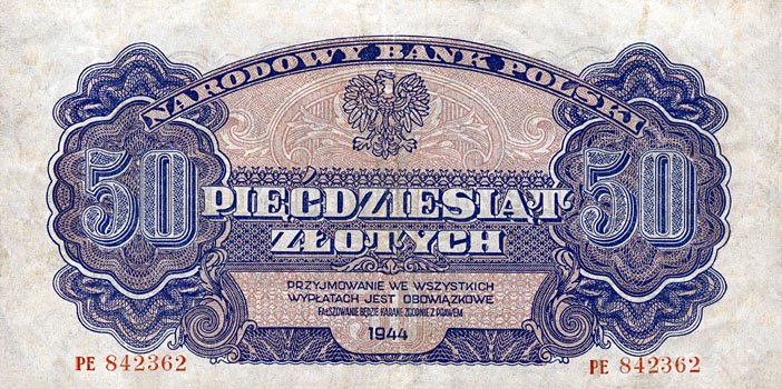 Front of Poland p115a: 50 Zlotych from 1944