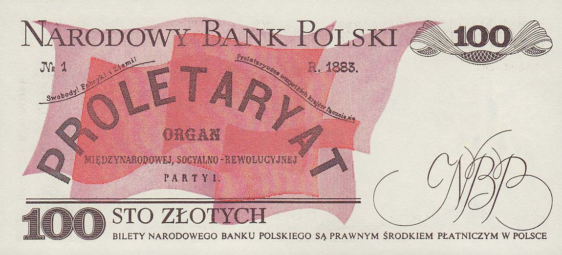 Back of Poland p143e: 100 Zlotych from 1986