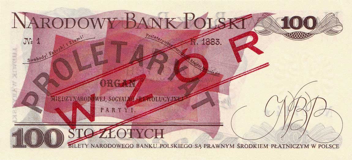 Back of Poland p143s2: 100 Zlotych from 1976