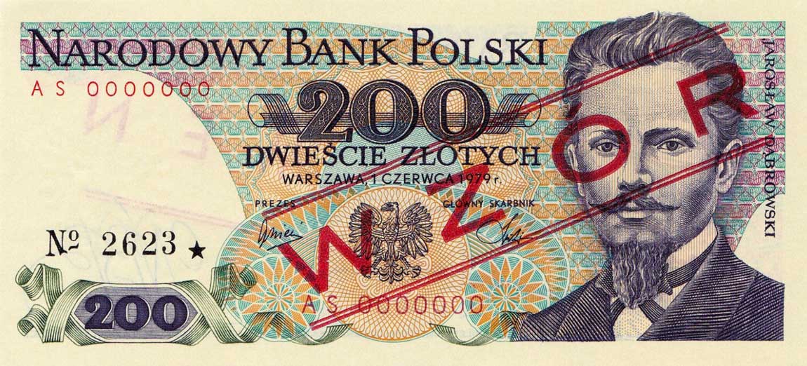 Front of Poland p144s2: 200 Zlotych from 1979