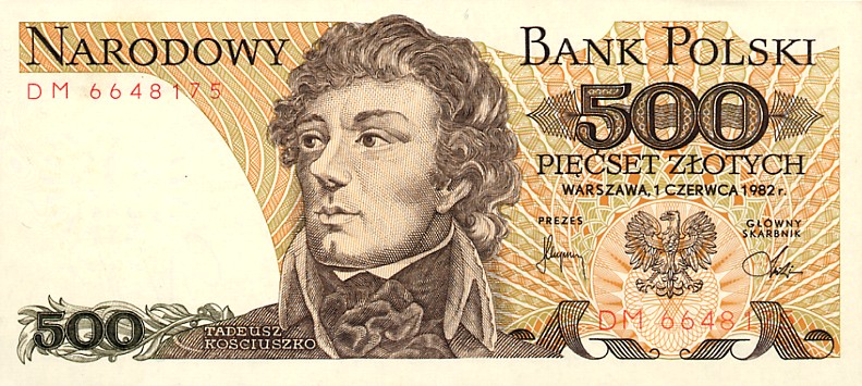 Front of Poland p145c: 500 Zlotych from 1979