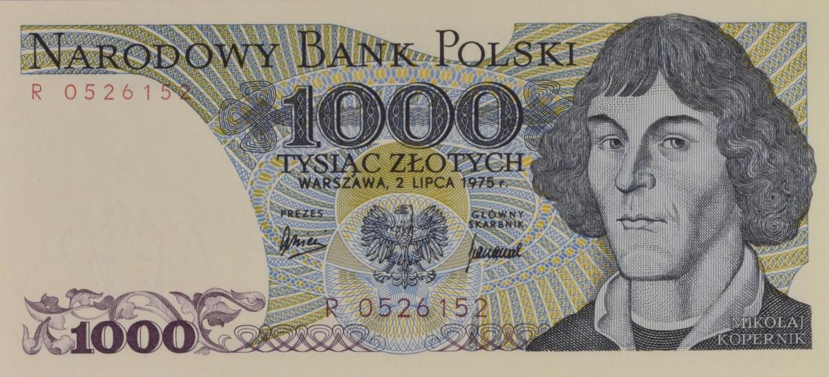 Front of Poland p146a: 1000 Zlotych from 1975