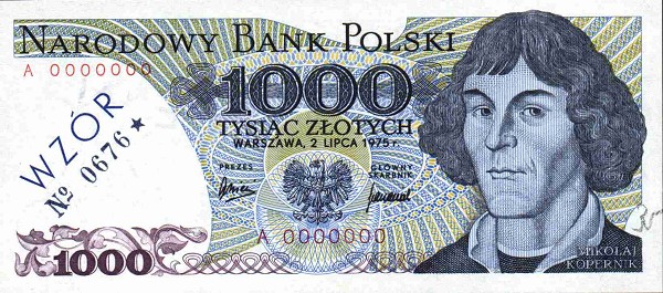 Front of Poland p146s1: 1000 Zlotych from 1975