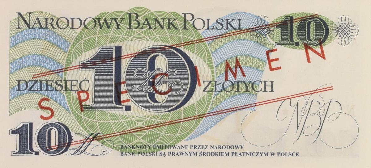 Back of Poland p148s: 10 Zlotych from 1982