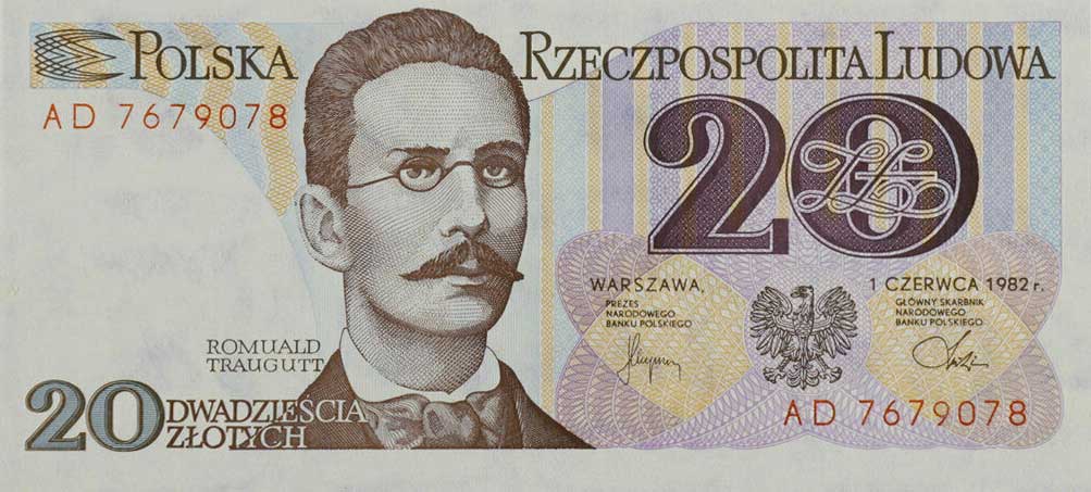 Front of Poland p149b: 20 Zlotych from 1992