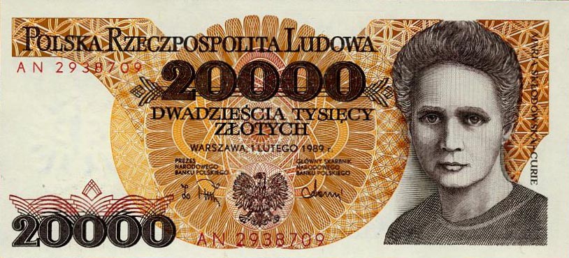 Front of Poland p152a: 20000 Zlotych from 1989