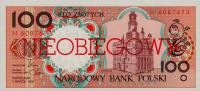 p170a from Poland: 100 Zlotych from 1990