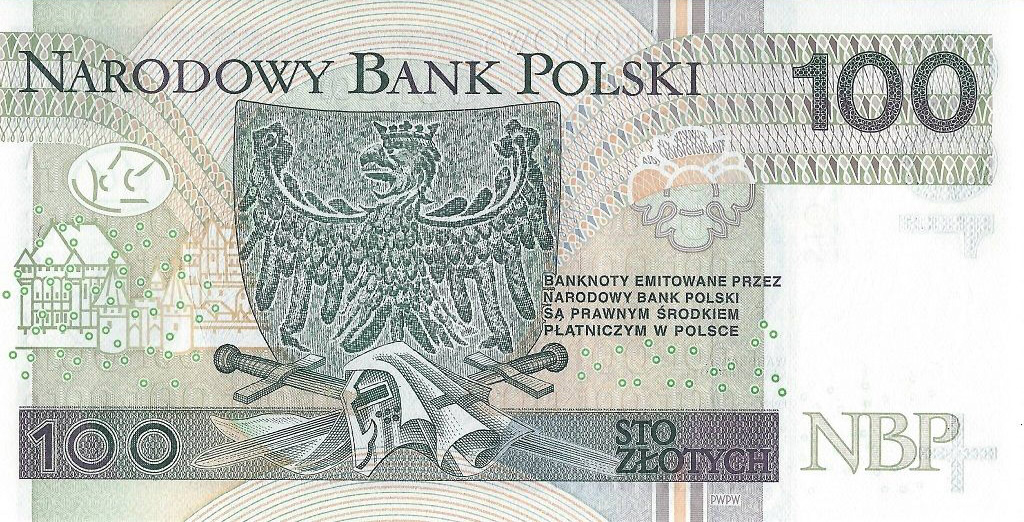 Back of Poland p186a: 100 Zlotych from 2012