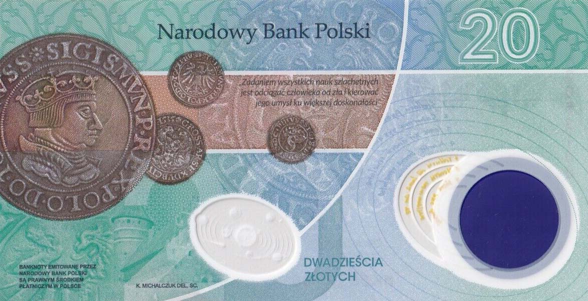 Back of Poland p197a: 20 Zlotych from 2022