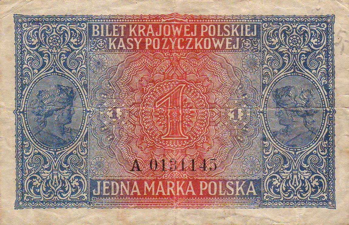 Back of Poland p2: 1 Marka from 1917