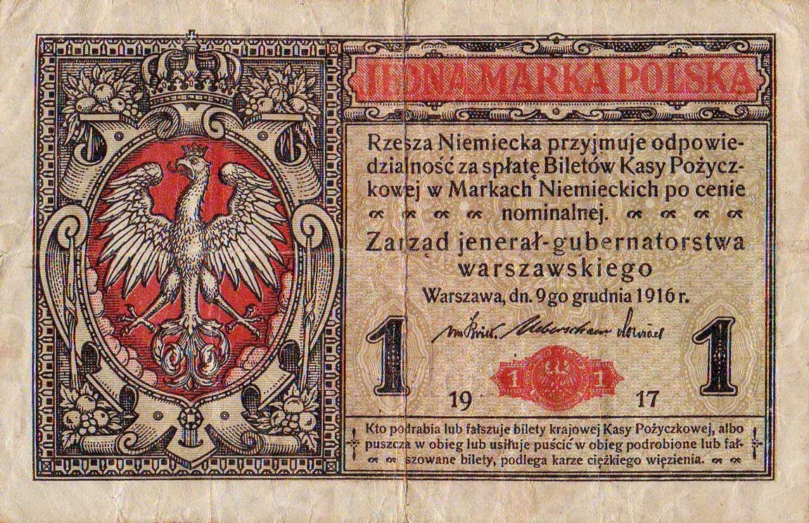 Front of Poland p2: 1 Marka from 1917