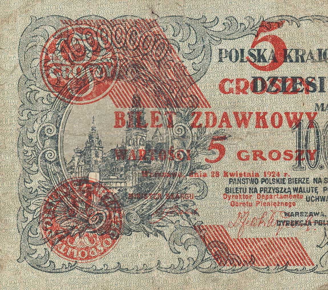 Front of Poland p43a: 5 Groszy from 1924