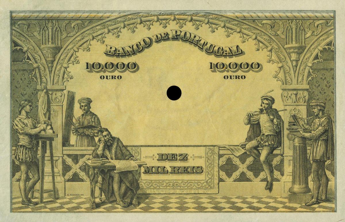 Front of Portugal p108r: 10 Mil Reis from 1908