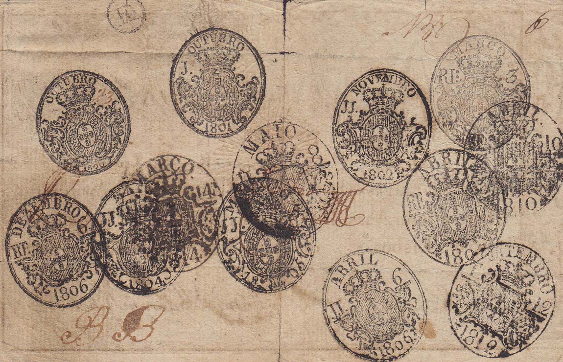 Back of Portugal p13a: 10000 Reis from 1799